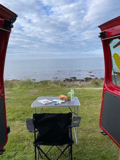 View from Camping 66.12 overlooking the Greenland Sea