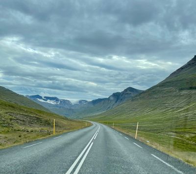 Driving southeast from northern Iceland to southeastern Iceland