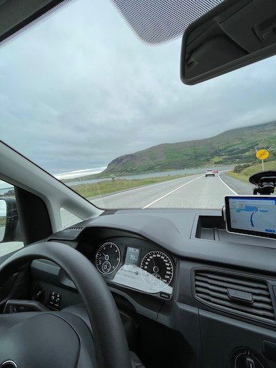 View while driving north of Reyjkavik to first campsite